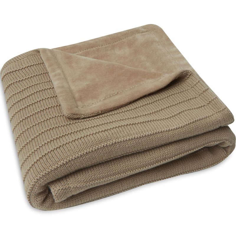 Couverture polaire en coton bio Pure Knit Biscuit (75 x 100 cm) Jollein