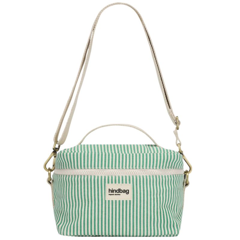 Lunch bag isotherme Igor Rayures Fines Vert Hindbag Produit 2