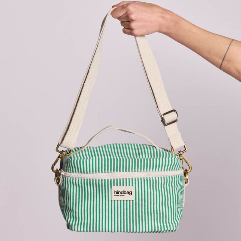 Lunch bag isotherme Igor Rayures Fines Vert Hindbag Ambiance 5