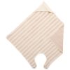 Cape de bain Tablier en bambou rayée ivoire et galet (100x100 cm) BB & Co Produit 1