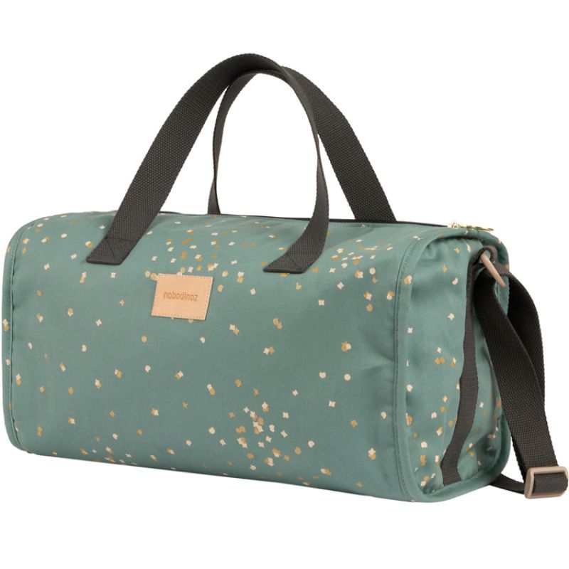 Sac week-end imperméable Get ready Gold confetti Magic green Nobodinoz