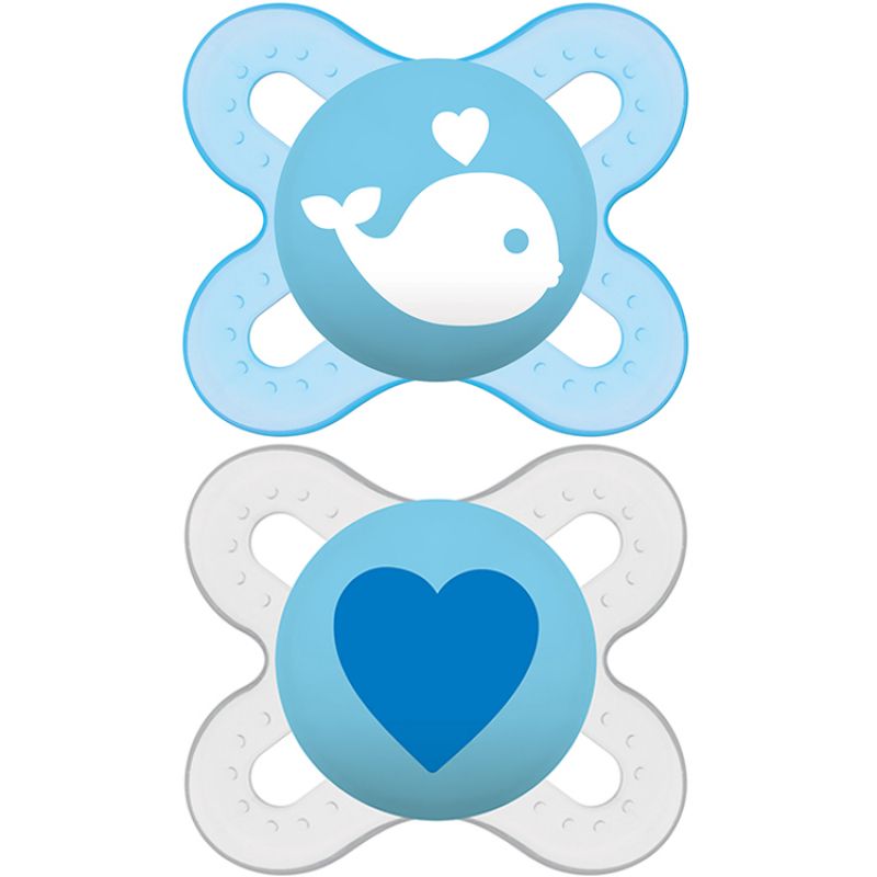 Lot de 2 sucettes anatomiques Naissance garçon (0-2 mois) MAM