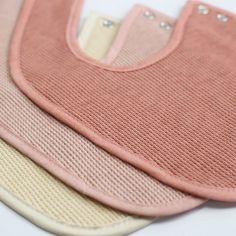 Lot de 6 bavoirs de naissance Nid d'abeille Rose