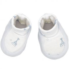 Chaussons de naissance bleus Sophie la girafe (0-1 mois)