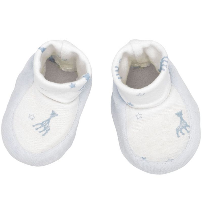 Chaussons de naissance bleus Sophie la girafe (0-1 mois) Trois Kilos Sept Produit 1 grande taille