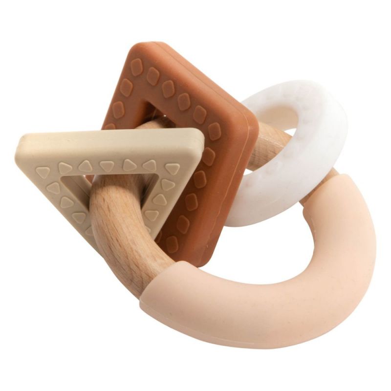 Anneau de dentition beige et safran Amadeus Les Petits