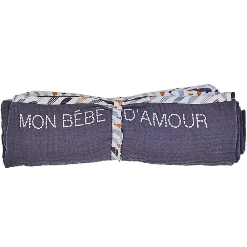Lange en coton Mon bébé d'amour Honeymoon (70 x 70 cm) BB & Co