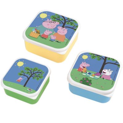 Lot de 3 boîtes à goûter Peppa Pig Petit Jour Paris