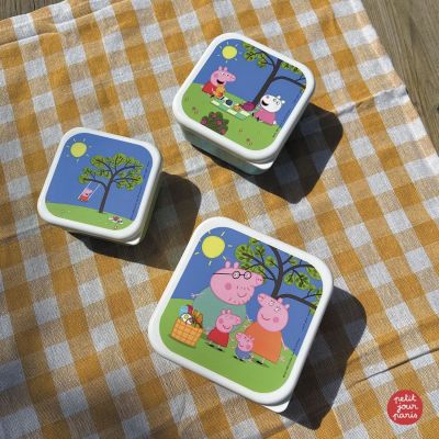 Lot de 3 boîtes à goûter Peppa Pig