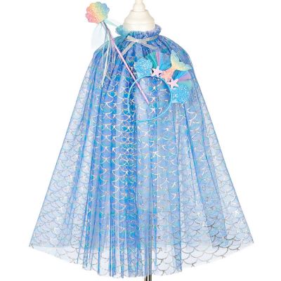 Ensemble cape sirène + diadème + baguette Marlya (5-7 ans)  par Souza For Kids