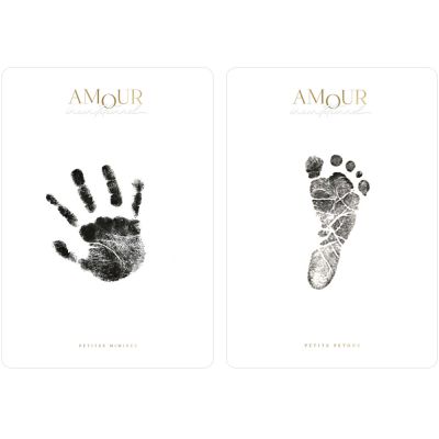 Carte empreintes bébé souvenir main et / ou pied par Mimigrandit