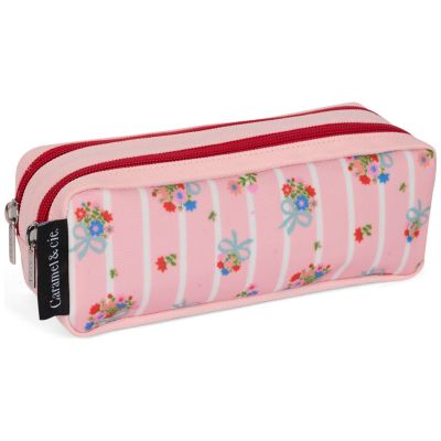 Trousse double compartiment Coral Blossom