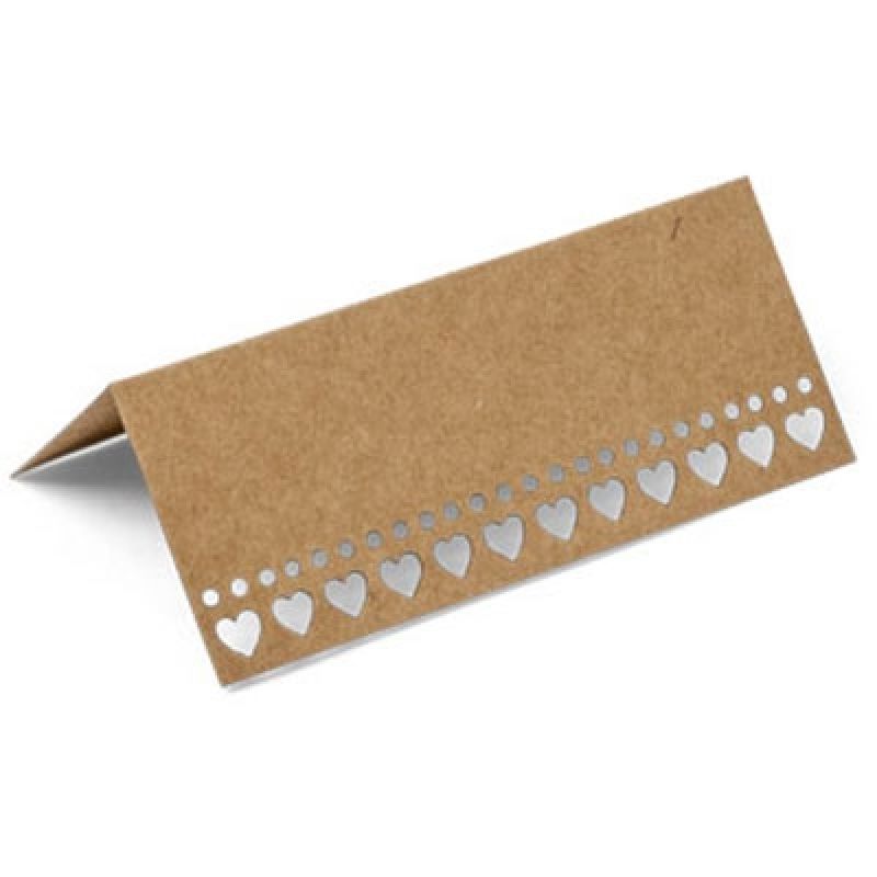 Lot de 10 marque places Coeurs en kraft Arty Fêtes Factory