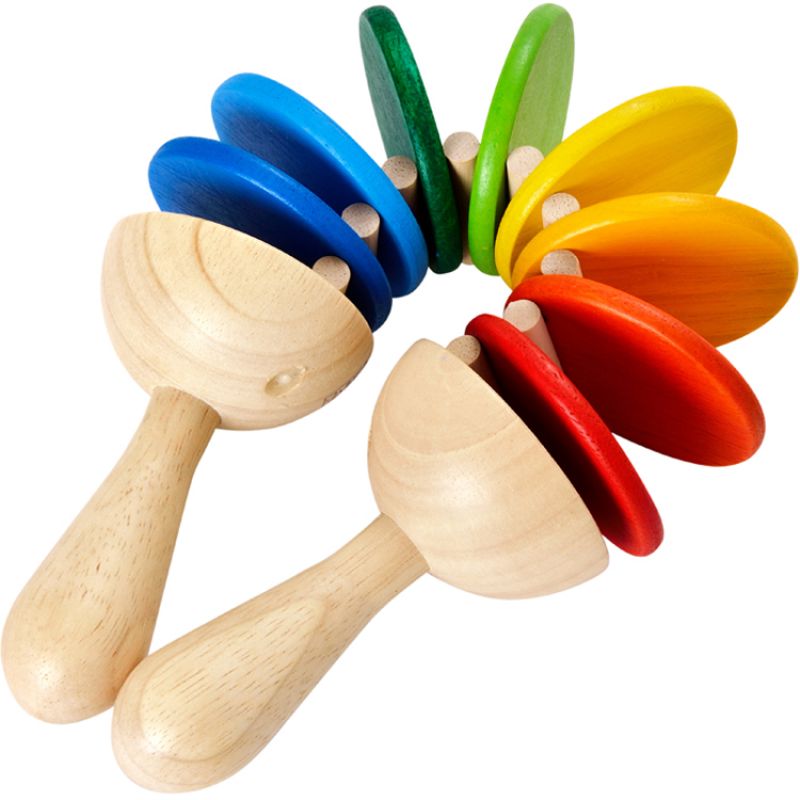 Claquette en bois multicolore Plan Toys