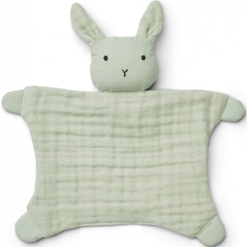 Doudou plat en coton bio Amaya Rabbit dusty mint Liewood
