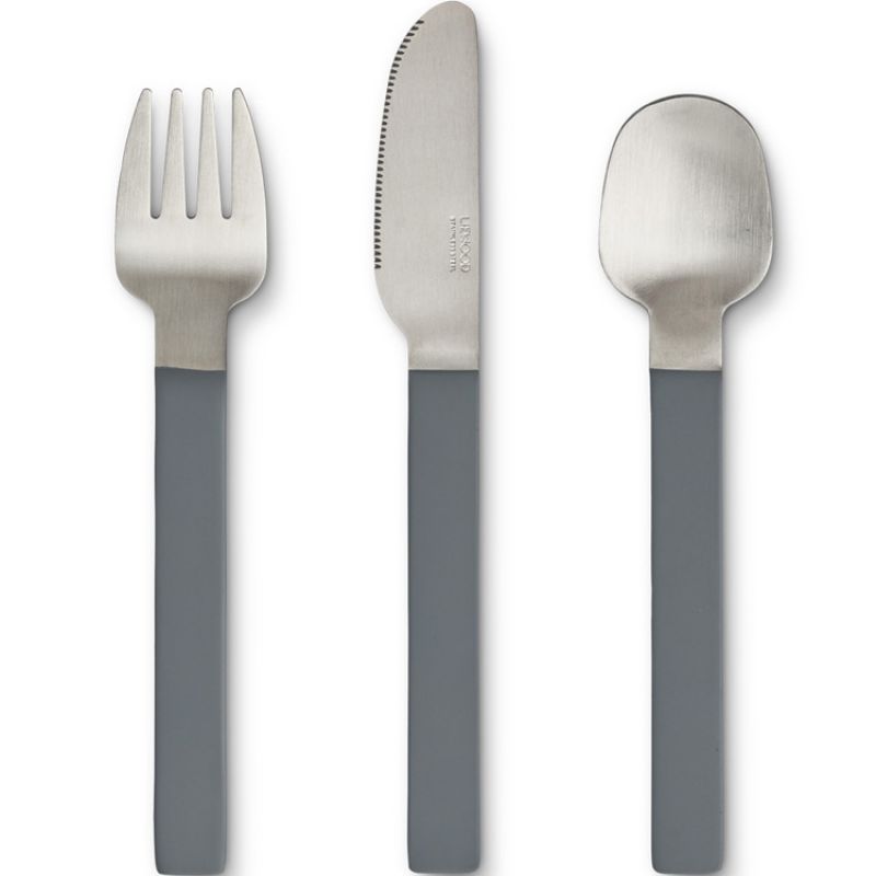 Couverts enfant en inox Colin Whale blue (3 pièces) Liewood