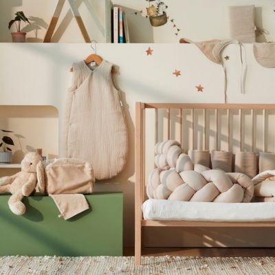 Gigoteuse d'été forme kimono double gaze biscuit (18-36 mois)