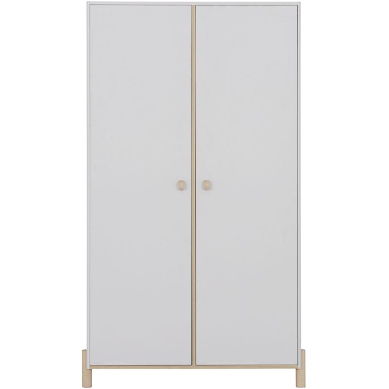 Armoire 2 portes gris clair sablé Eliott Galipette