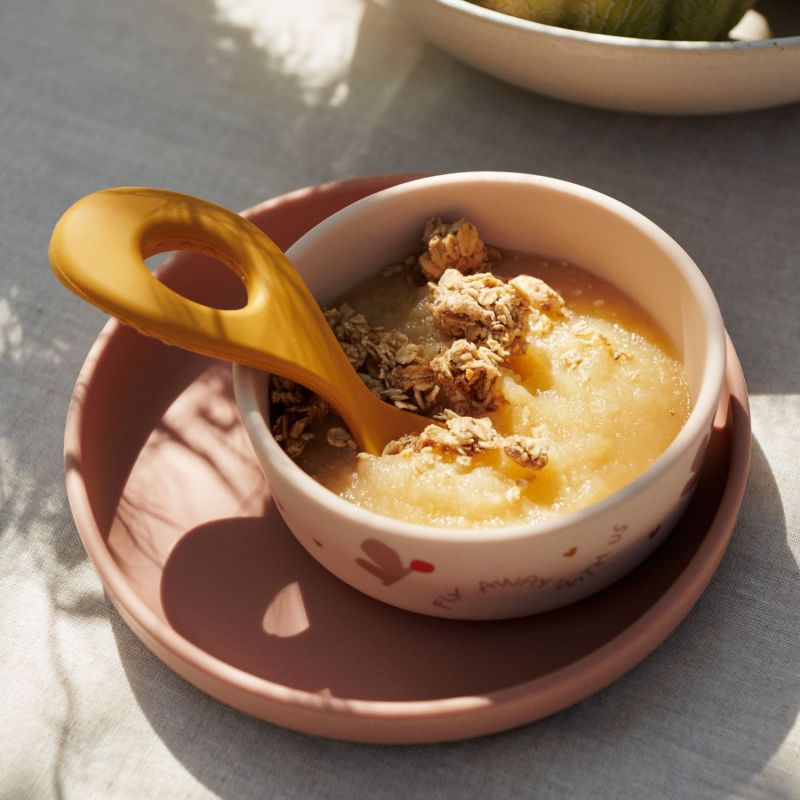 Coffret repas en silicone Vivi Butterfly Apple Blossom (4 pièces) Liewood Ambiance 3