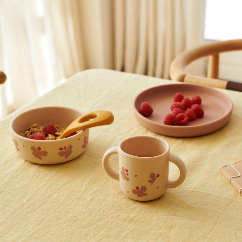 Coffret repas en silicone Vivi Butterfly Apple Blossom (4 pièces) Liewood Ambiance 4