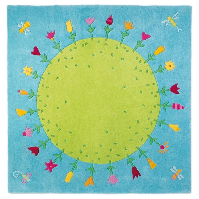 Tapis Planète fleurie (150cm x 150cm) Haba