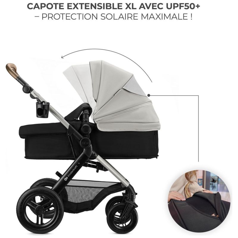 Poussette 3 en 1 Moov 2 XL Moonlight Grey Kinderkraft Produit 5