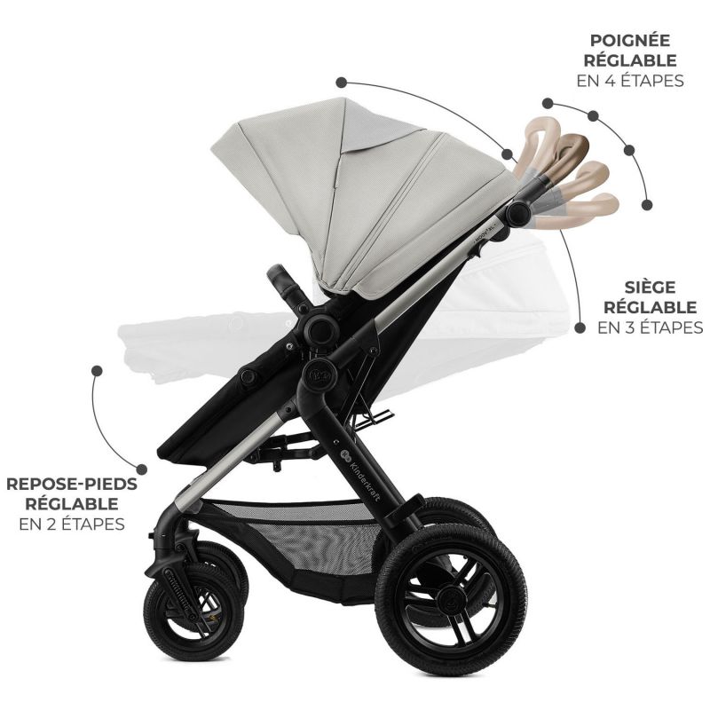 Poussette 3 en 1 Moov 2 XL Moonlight Grey Kinderkraft Produit 6