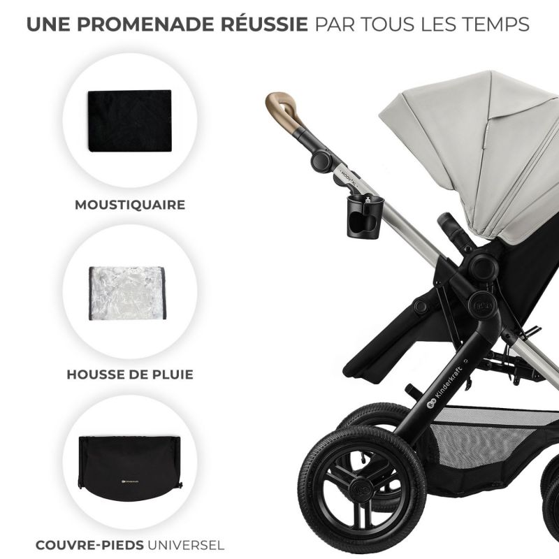 Poussette 3 en 1 Moov 2 XL Moonlight Grey Kinderkraft Produit 8