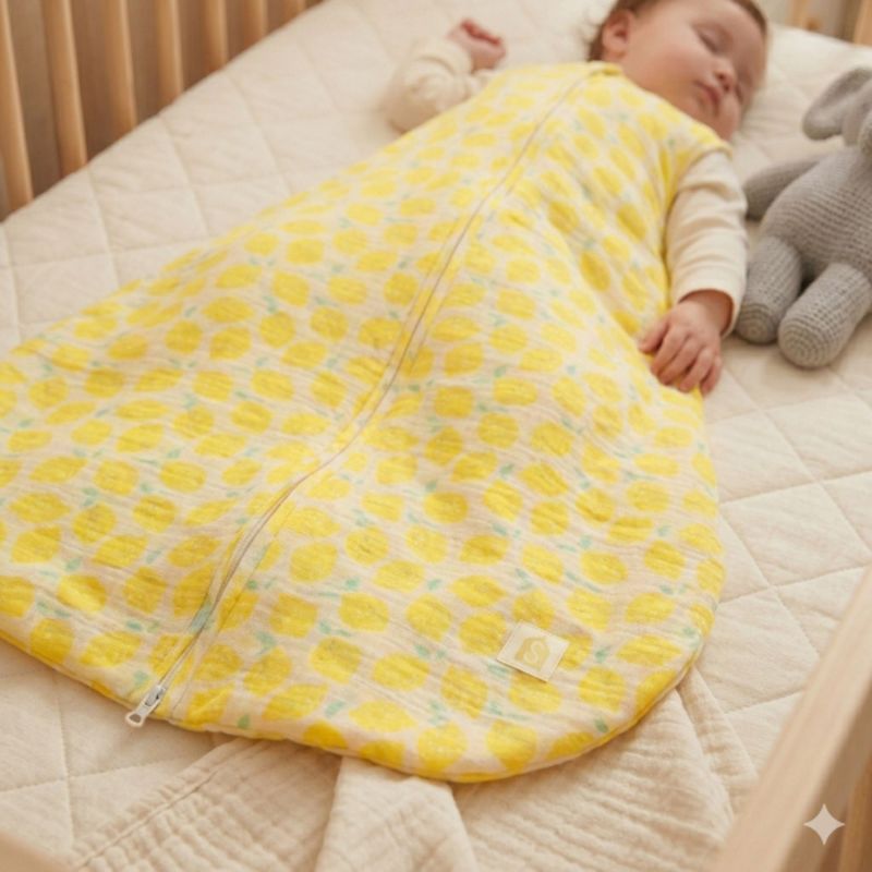 Gigoteuse légère TOG 1 en gaze de coton Citron Pop (6-24 mois) Sauthon Ambiance 2