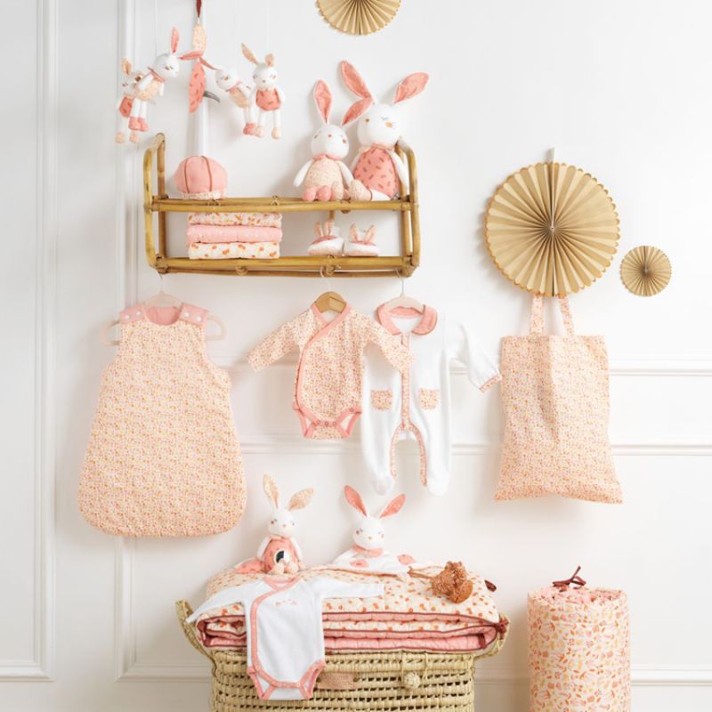 Gigoteuse en coton bio floral Esmée TOG 4 (naissance) Sauthon Ambiance 3