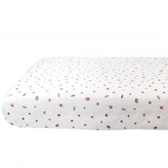 Drap housse en coton bio Gourmandises (80 x 160 cm) - Kadolis