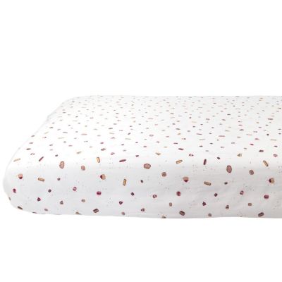 Drap housse en coton bio Gourmandises (80 x 160 cm) Kadolis
