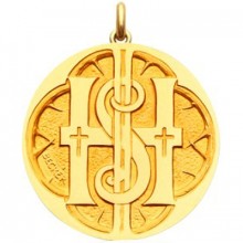 Médaille Monogramme  (or jaune 750°)  par Becker