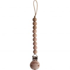 Attache sucette Eva Pale Taupe - Mushie