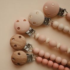 Attache sucette Eva Pale Taupe