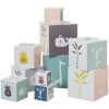 Cubes empilables Animaux roses (10 cubes) - Fresk