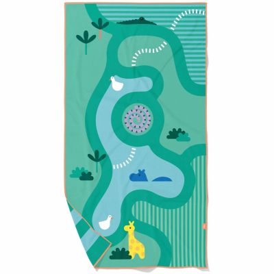 Serviette de plage 2 en 1 Safari (180 x 100 cm) Quut