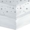 Lot de 2 draps housses étoiles et blanc (50 x 80 cm) - Trois Kilos Sept