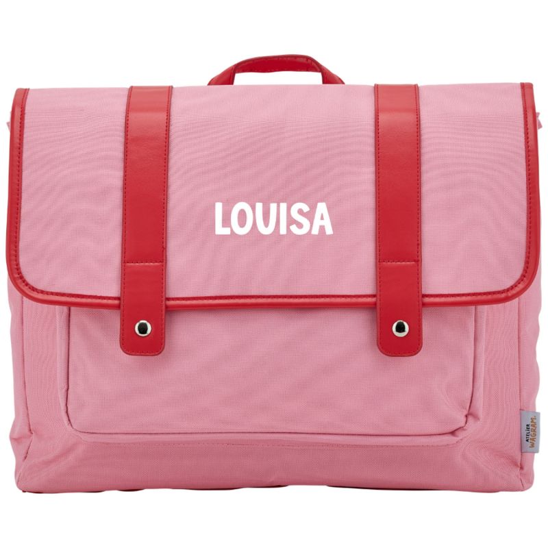 Cartable A4 primaire Rose personnalisable (38 cm) Atelier Wagram Produit 4