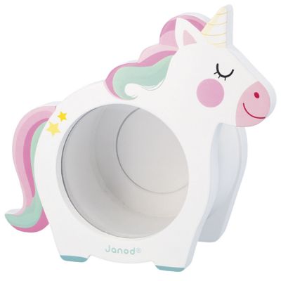 Tirelire en bois Licorne