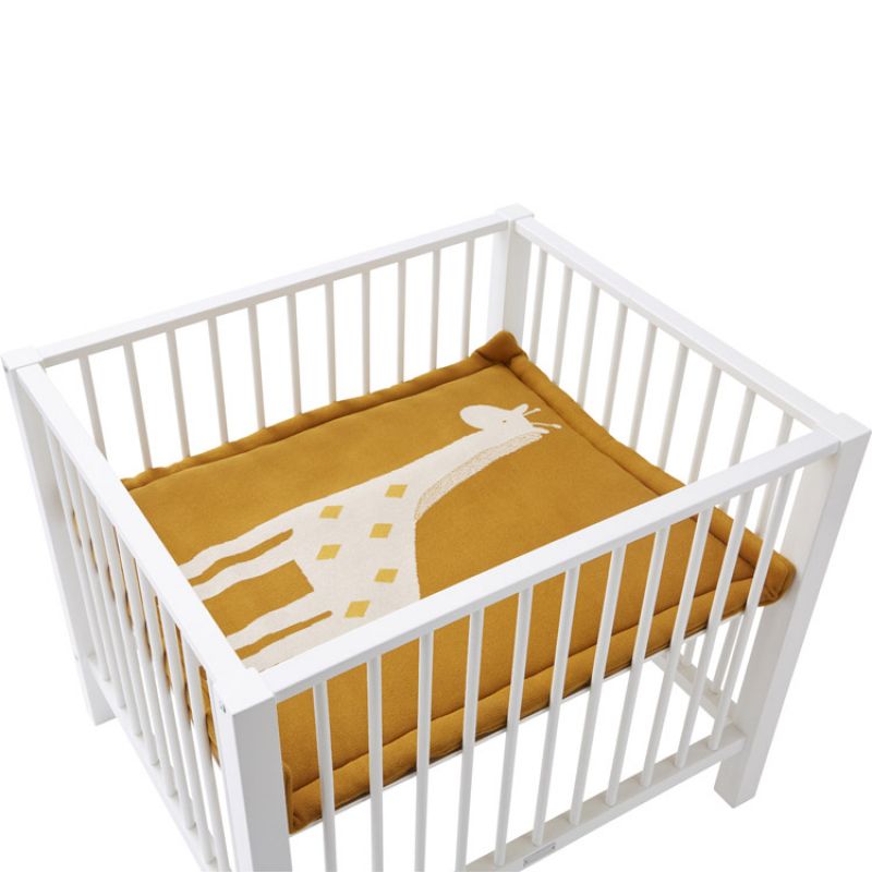 Tapis de parc et de jeu en tricot TSO girafe (75 x 95 cm) Noukie's