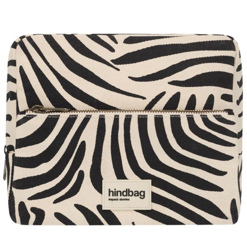 Trousse de toilette XL Alix Zèbre Ecru Hindbag Produit 1