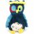 Variation Bleu, jaune, blanc du produit Peluche original Astros le Hibou (23 cm) de la marque Les Déglingos