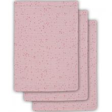 Lot de 3 gants de toilette Mini dots rose poudré  par Jollein