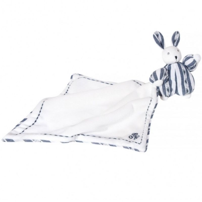 Doudou peluche Augustin le lapin bleu Tartine et Chocolat