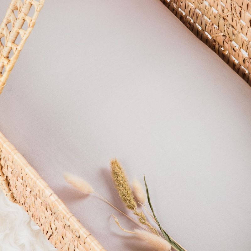 Drap housse en coton bio pour landau Naturel (76 x 30 cm) Kadolis Ambiance 2