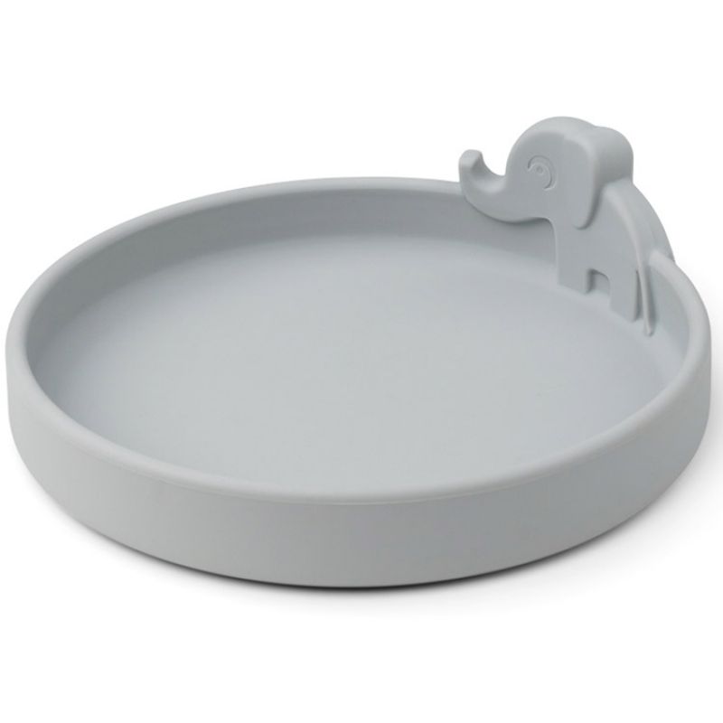 Assiette en silicone Elphee grise Peekaboo Done by Deer