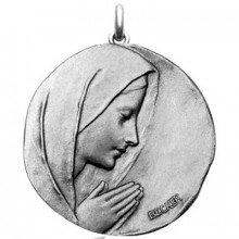 Médaille Vierge en prière (argent 925°)  par Becker