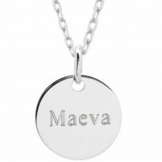 Collier enfant Petite médaille personnalisable (argent 925°) - Petits trésors