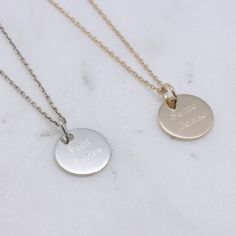 Collier enfant Petite médaille personnalisable (argent 925°)